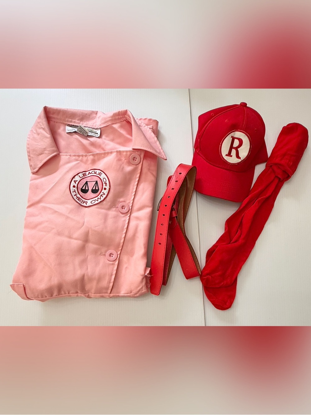 A League of their Own - Dottie Pink & Red Baseball Costume - 2X